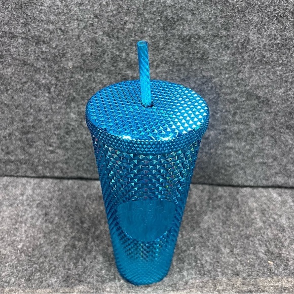 Starbucks Summer 2023 Blue Chrome Studded 24oz Venti Cold Cup Tumbler - NWOT - Picture 3 of 14